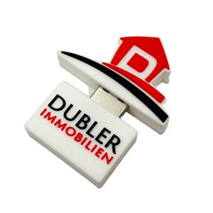 Clé USB 3.0 en PVC en forme <span class=keywords><strong>de</strong></span> maison avec impression <span class=keywords><strong>de</strong></span> logo personnalisé et <span class=keywords><strong>code</strong></span> QR pour agent immobilier, cadeau promotionnel - Product Image 3