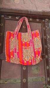 Bolso Tote de Algodón Hecho a Mano para Mujer, Bolso de Hombro Acolchado de Color Sólido Indio, Cierre de Cremallera, Portátil, para Todas las Temporadas - Product Image 2