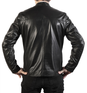 Chaqueta de Cuero Estilo Bomber en Todos los Tamaños, Logotipo y Etiqueta Personalizados, Chaqueta de Cuero Genuino Marrón, Chaquetas de Motociclista para Hombres - Product Image 4