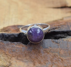 ทับทิมดาว925สเตอร์ลิงเงินพลอยกลมเครื่องประดับที่สง่างามแหวนเครื่องประดับทำด้วยมือแหวนเรียบง่ายเครื่องประดับทับทิมดาวของขวัญสำหรับเธอ - Product Image 2