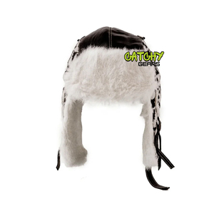   Chapeau d'aviateur en fausse fourrure d'hiver avec rabats d'oreilles, chapeau de vol chaud en cuir pour hommes et femmes - Product Image 1