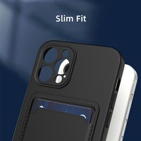Étui portefeuille en silicone liquide pour iPhone 17 PRO MAX 16 15 12 13, étui avec fente pour cartes pour iPhone XR Xs 8 Plus, coque de poche fine
