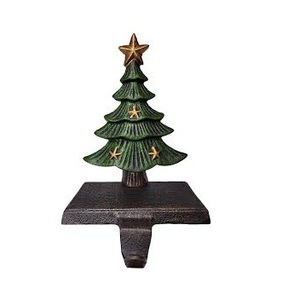 Park Designs Arbre de Noël Lot de crochets de cheminée en métal moulé | Supports de bas de vacances en fer - Product Image 2