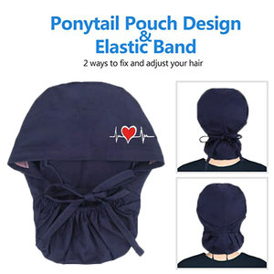 Gorro de enfermería profesional con correa ajustable Gorro de enfermería transpirable para cirujanos y personal médico - Product Image 3