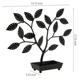 Private Branding Artistic Handcrafted Iron <b>Jewelry</b> Hanger With Leaf Pattern Perfect For Nature <b>Inspired</b> Home Decor And Storage - Product Image 2