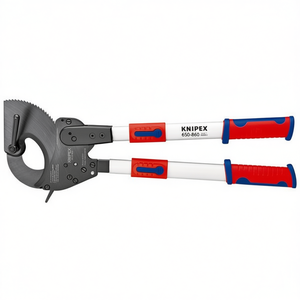 Knipex <b>Cable</b> <b>Cutter</b> with <b>Ratchet</b> Action Telescopic Handles 650-860 mm Scissor & Shear Product - Product Image 3