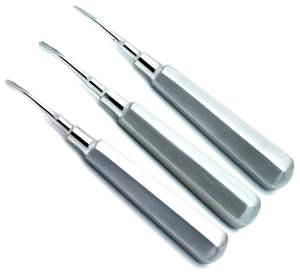 Elevador Dental Instrumentos de raíz quirúrgica Punta Curva 2mm, 3mm, 4mm Nuevo 3 piezas - Product Image 3