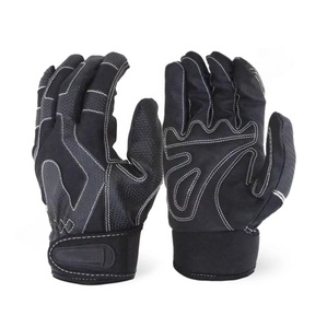 Gants de sécurité en cuir synthétique noir à prise supérieure pour la mécanique Gants de travail automobile en PU - Product Image 6