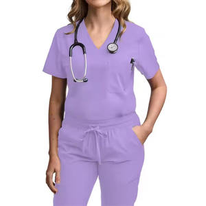 Uniformes Médicos Personalizados al por Mayor con Cuello en V, Elegantes, Suaves y Transpirables, Uniformes de Salón de Belleza y Spa, Uniformes Dentales Coloridos - Product Image 5