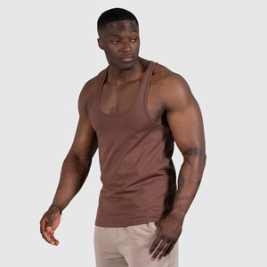 100% Cotton Custom Tank Top High Quality Streetwear Muscle Fit <b>Ribbed</b> Tank Top <b>Men</b> Gym Workout Sleeveless Tank Top - Product Image 2