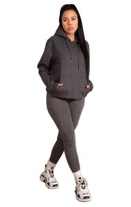 Sudadera con Capucha Extra Grande para Mujer, de Secado Rápido, Transpirable, Ligera, Estilo Urbano, Hombros Caídos, Logotipo Personalizado para Invierno - Product Image 3