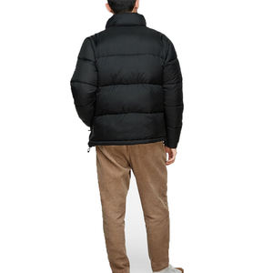 Blouson matelassé noir pour homme, hiver, fermeture éclair, alternative au duvet, respirant, imperméable, vêtement d'extérieur décontracté - Product Image 3