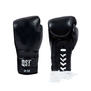 Gants de boxe à lacets en cuir véritable fabriqué en usine en gros avec rembourrage épais gant de boxe MMA pour l'entraînement au combat - Product Image 2