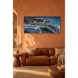 Impression sur toile Fida Howling Wolves by the Lighthouse - Product Image 2