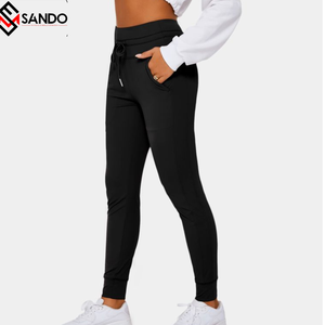 การออกแบบที่กําหนดเองกางเกงโยคะเอวสูงเลกกิ้งสําหรับผู้หญิงถุงน่องระบายอากาศสวมใส่สําหรับยิมโยคะด้วยกระเป๋าที่สะดวก - Product Image 4