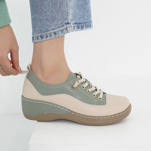 [JSHOE] Designer Handmade Minimal chic Rieck Lightweight Platform Sneakers in Action Leather Cowhide Casual Shoes <b>Women</b> - Product Image 2