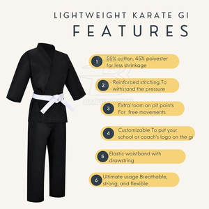 Uniforme de karaté sur mesure de haute qualité uniforme de karaté de vente chaude Arts martiaux porter uniforme de karaté - Product Image 3