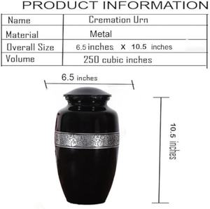 โกศเผาศพสำหรับขี้เถ้ามนุษย์ผู้ใหญ่เพศชายสำหรับผู้หญิงโกศอลูมิเนียมสลักลายสำหรับขี้เถ้ามนุษย์ - Product Image 2