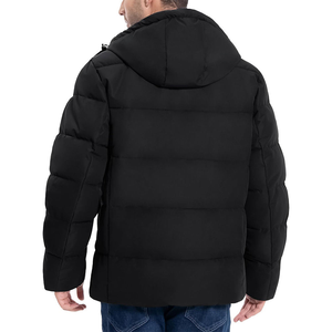 Vestes d'extérieur matelassées à capuche pour hommes, chaudes, rembourrées, isolées, avec emballage en tambour et personnalisation - Product Image 2