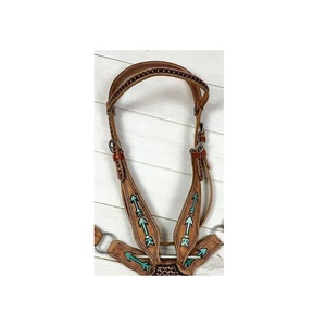 Vente chaude marron Premium qualité cuir cheval Headstall & collier de poitrine Tack Set avec Designer flèche imprimer accessoires d'équitation - Product Image 2