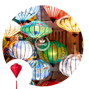 Linterna decorativa linterna de seda de bambú al aire libre colgante Hoi An linternas para la decoración del restaurante hecho en Vietnam precio barato - Product Image 1