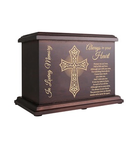 Cremation <b>Memorial</b> Urns <b>for</b> Human Ashes Adult Male Female, Wooden Urns <b>Box</b> and Casket <b>for</b> Ashes Men Women Child, Large Burial - Product Image 1