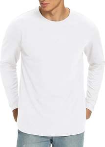 T-shirts à manches longues pour hommes à séchage rapide doux Durable 100% coton toile tissu Vintage mode de vie actif de haute qualité fabriqué au Pakistan - Product Image 5