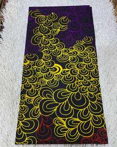 Premium 6 Yards Golden Grand Wax Coton Tissu Impressions Africaines avec Véritable Or Néerlandais Ankara Pagne Nouvelle Arrivée Kinshasa - Product Image 3