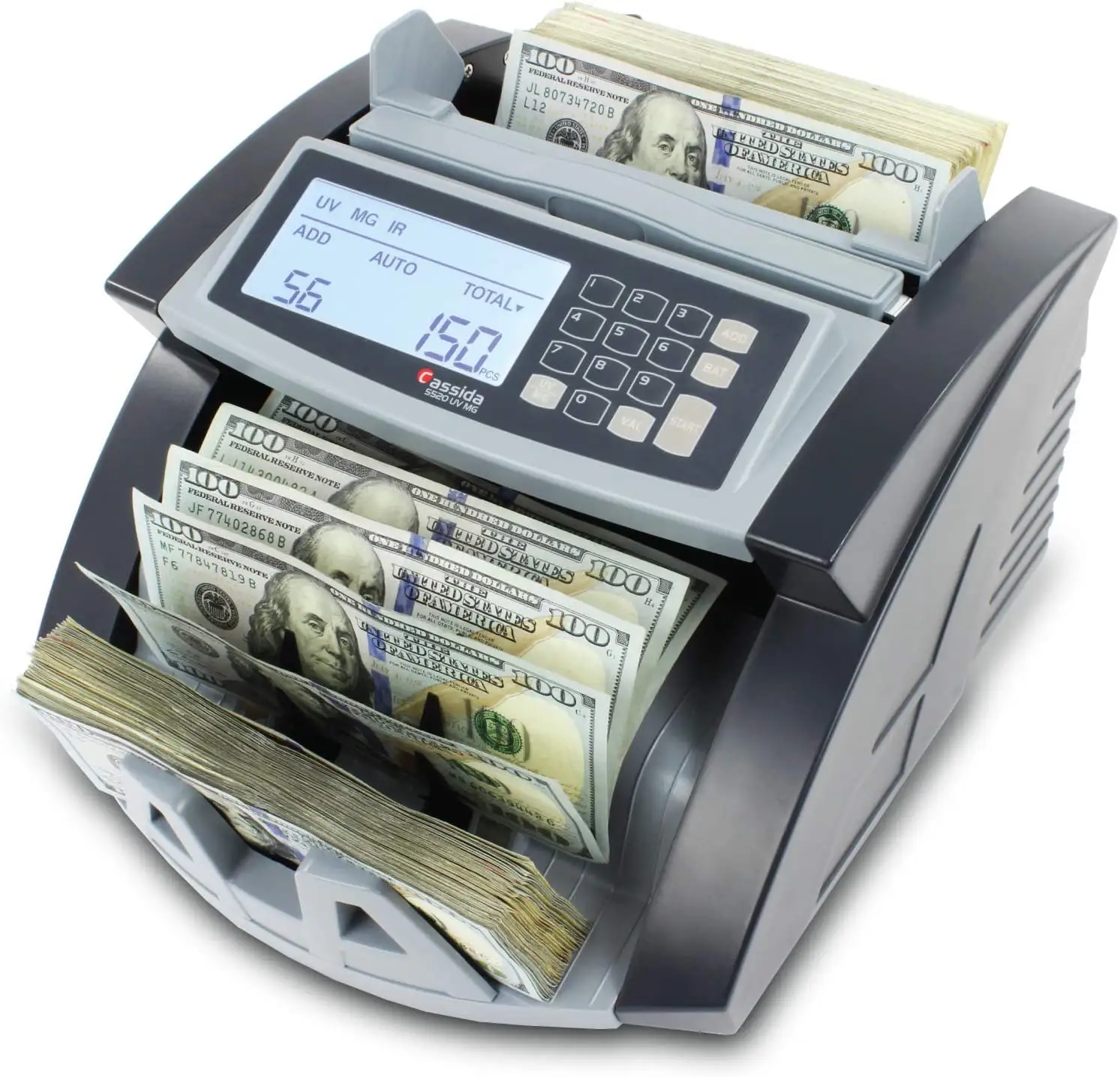 गर्म बिक्री पैसे डिटेक्टर नोट पैसे काउंटर 5800D यूवी/एमजी डिटेक्टर डे billete falso एलसीडी डिस्प्ले नोट गिनती मशीन