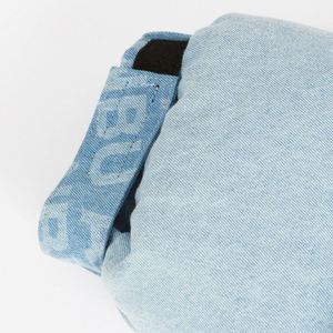 Veste matelassée pour homme en denim d'hiver, col montant, broderie, logo sur le devant |   Blouson bomber chaud et imperméable - Product Image 6
