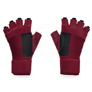 Guantes de levantamiento de pesas con logotipo personalizado para hombre, ropa deportiva de cuero para gimnasio, levantamiento de pesas, tallas disponibles - Product Image 1