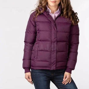 Chaqueta acolchada cálida para mujer con diseño de cuello alto y costuras duraderas para uso diario en invierno - Product Image 2