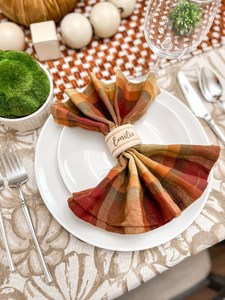 Anneaux de serviette en bois, porte-serviettes personnalisé, anneaux de serviette en bois, décoration de table, cuisine, restaurant, décoration de mariage, hôtel - Product Image 5