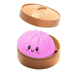Mystery <b>Squishy</b> Dumpling Stress Ball, Colorful Glitter Squeeze Baozi Fidget Toy with Steamer, Novelty Gift for Kids & Adults - Product Image 6