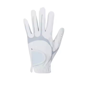 Guantes de golf unisex OEM hechos a medida de piel auténtica Cabretta con etiqueta privada y dedos completos de piel de oveja - Product Image 1