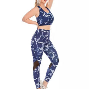 Brushstroke Print Workout <b>Set</b> for Women Colorful Two Piece <b>Sports</b> <b>Bra</b> <b>and</b> <b>Leggings</b> Yoga Fitness Gym <b>Set</b> High Waist Activewear - Product Image 6