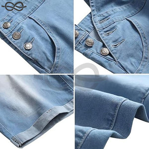 Short en jean pour hommes Salopette à bretelles Jeans Casual Summer Jumpsuit Poches Confortable et élégant Activités de plein air Vacances - Product Image 4