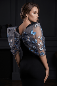 Écharpe châle en tulle tissé avec broderie florale papillon, légère, pour le printemps et l'été, pour filles et femmes - Product Image 6