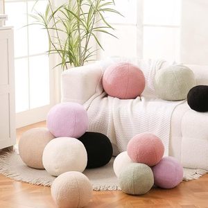 Modern Style Cotton Round Ball Pillow Plush <b>Cushions</b> for Sofa Bedroom Living Room Office Table Home Decorative Metal Sphere - Product Image 4