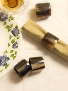 Porte-serviettes en corne de boeuf Qualité supérieure Design unique pour décoration de table de restaurant Rond de serviette en corne Produit fait à la main Prix bas - Product Image 5