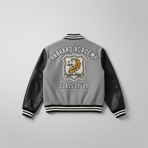 เสื้อแจ็คเก็ตวาร์ซิตี้สไตล์วินเทจ แขนผ้าขนสัตว์หนา ย้อมสีแบบย้อมตัว ปักลายตามสั่ง คุณภาพสูง สำหรับทุกเพศ ลายคลับด้านหน้า ปี 1985 - Product Image 2