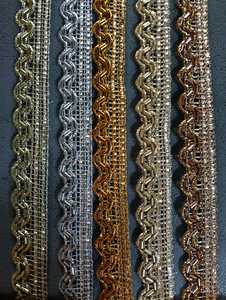 Encaje bordado de 1 pulgada de ancho hecho a medida en cinco colores Variedad de materiales de bordado adjuntos para reventa - Product Image 6