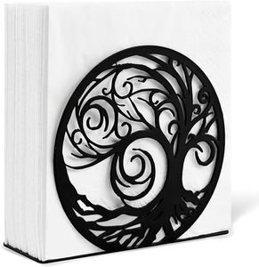 Porte-serviettes en métal fer forgé motif papillon, finition verte, pour la décoration de table à manger à la maison, porte-serviettes faits à la main - Product Image 5