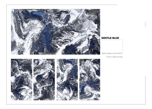 Azulejos de porcelana pulida de alto brillo de 600x1200mm AZUL GENTLE para interiores para villas y escuelas Estilo de diseño europeo moderno - Product Image 2