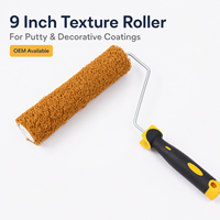 Rouleau texturé à dégagement rapide de 9 pouces pour peinture murale décorative, enduit de mastic, peinture artistique à la boue de diatomées, OEM en gros