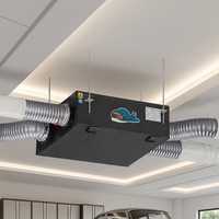 Ventilateur de récupération de chaleur pour plafond 250m³/h ERV, unité d'air frais pour villas et petits bureaux