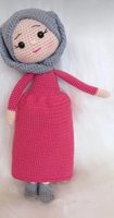 Poupée en tricot adorable, amigurumi, crochet, peluche douce, jouet en coton PP, cadeau islamique, naturel, biologique, bébé unisexe, certifié sécurité
