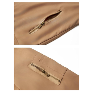 Chaqueta cortavientos ligera abrigo para adultos jóvenes chaqueta de poliéster con cremallera completa para hombres chaqueta sostenible personalizada Letterman Bomber - Product Image 5