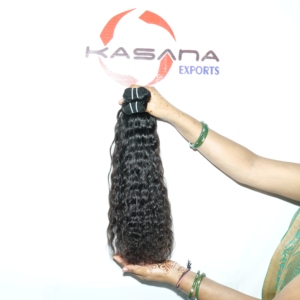 Paquet brut indien cuticule non transformée alignée 100% machine vierge naturelle double vague profonde femmes noires Extensions de cheveux humains - Product Image 5