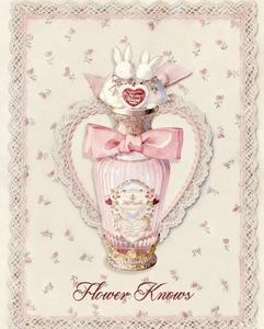 Savon nettoyant et parfum coton, parfum floral blanc frais, flacon vintage rose à motifs floraux 100ml, eau de parfum parfumée au lin séché au soleil - Product Image 4